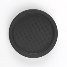 Load image into Gallery viewer, Compact 77mm silicone espresso tamper holder mat on kitchen bench