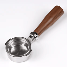 Load image into Gallery viewer, Rosewood Bottomless Portafilter — 58mm E61 Group Head | Fits Rocket, ECM, Lelit, Profitec, Bezzera, Isomac, Wega, and More | 304 Stainless Steel