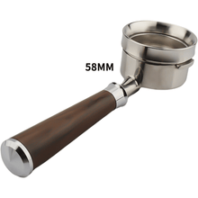 Load image into Gallery viewer, Coffee grounds guided into portafilter basket using magnetic dosing funnel