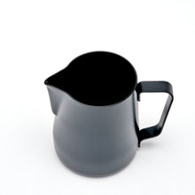 Load image into Gallery viewer, Rhino Coffee Gear 360ml black non-stick milk jug with latte art pouring spout