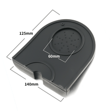 Load image into Gallery viewer, 12.5 x 14cm barista tamper mat with integrated tamper holder