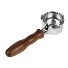 Load image into Gallery viewer, Rosewood handle 54mm bottomless portafilter for Breville Barista Express espresso machine
