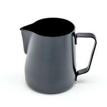 Load image into Gallery viewer, Rhino Coffee Gear 360ml black non-stick milk jug with latte art pouring spout
