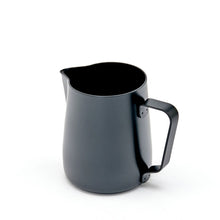 Load image into Gallery viewer, Rhino Coffee Gear 360ml black non-stick milk jug with latte art pouring spout
