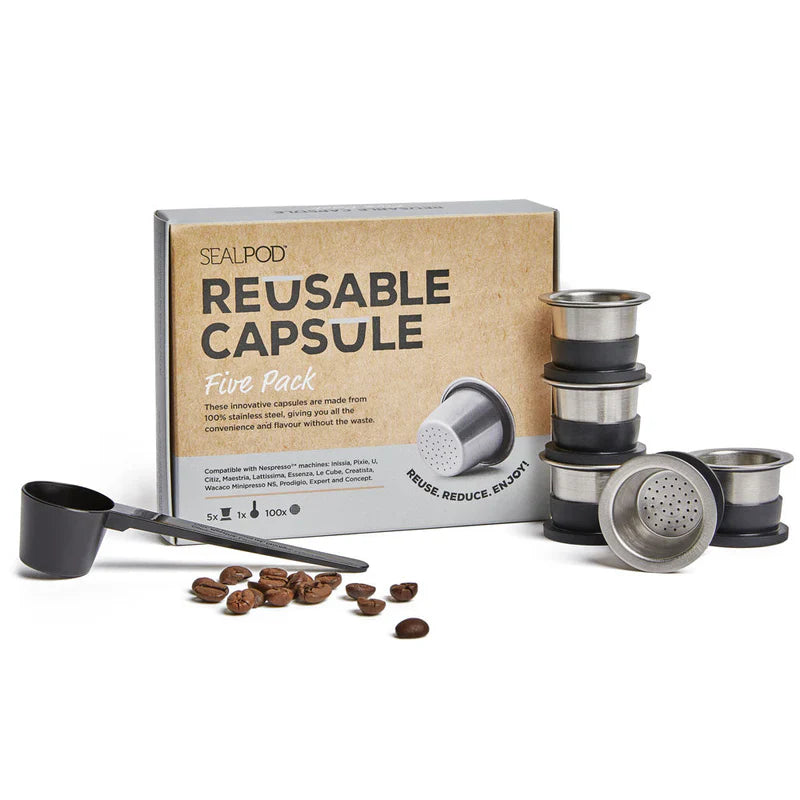 SealPod Reusable Coffee Pods - 5 Pack